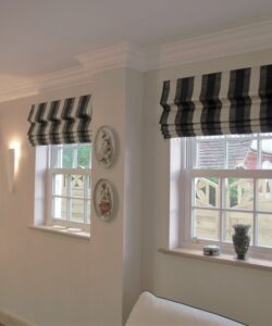 Made-to-Measure-Grey-Cream-and-Black-Striped-Blackout-Roman-Blind