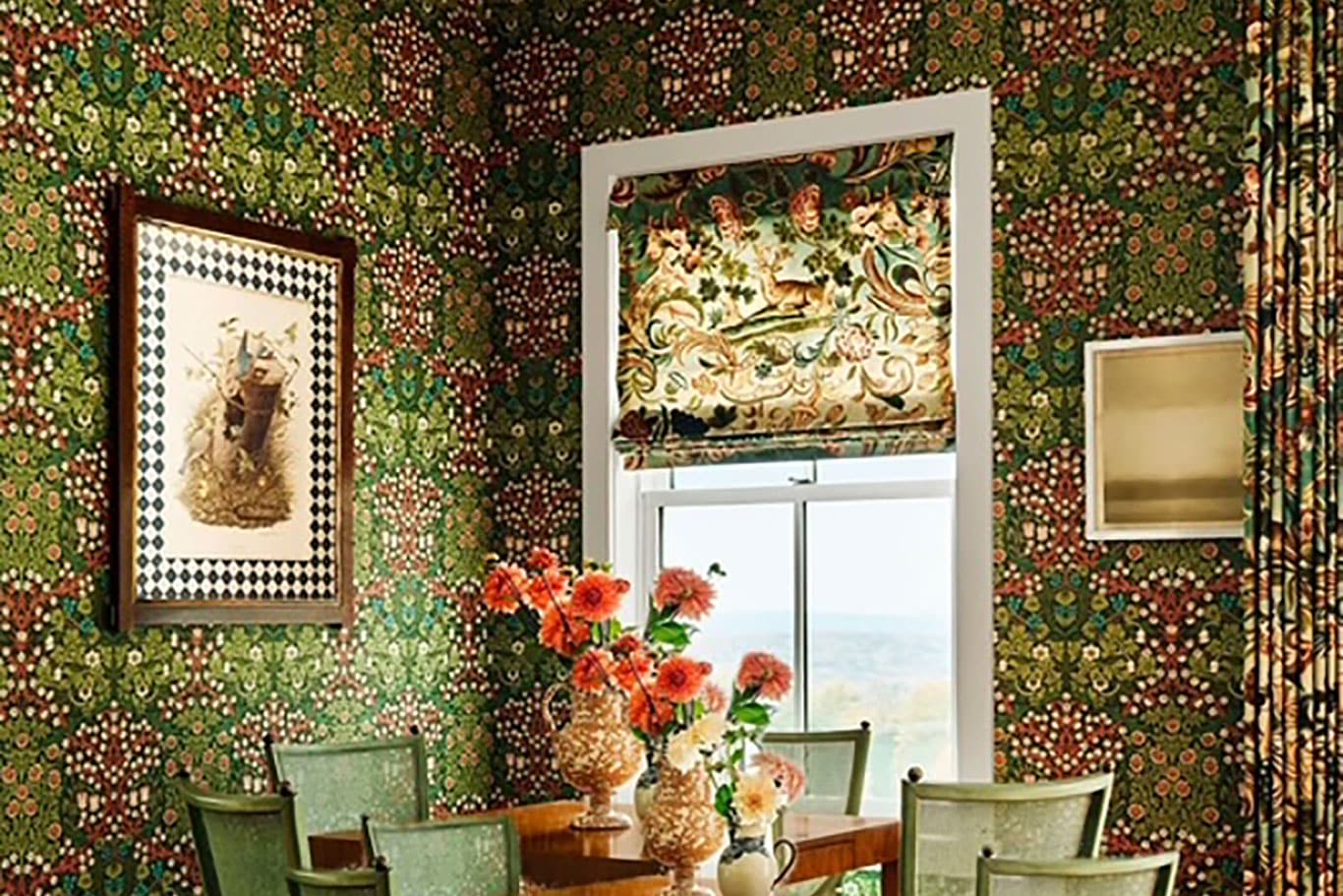 Wallpaper with Matching Curtains